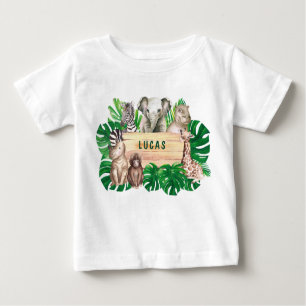 Vild 1:a födelsedagen Jungle Baby T-Shirt