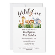 Vild 1 Baby djur Jungle Safari 1:a födelsedagen