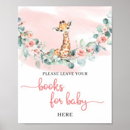 Vild 1 Baby Giraffe Jungle animal bokar för baby Poster