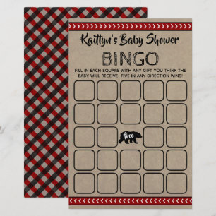 Vild 1 Boys Baby Shower Bingo