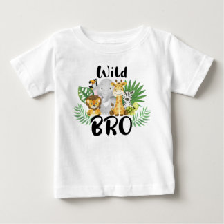 Vild 1 Bro Brother 1:a födelsedag Safari-familjen T Shirt