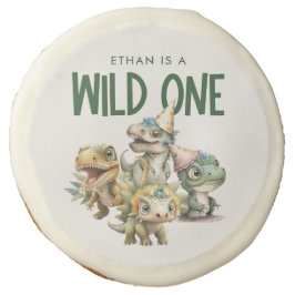 Vild 1 Cute Dinosaur Första Födelsedagsfesten