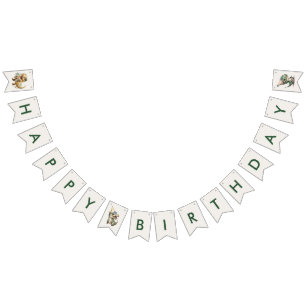 Vild 1 Cute Dinosaur Första Födelsedagsfesten Vimplar