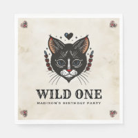 Vild 1 Cute Kitten Rockabilly 1:a födelsedagen