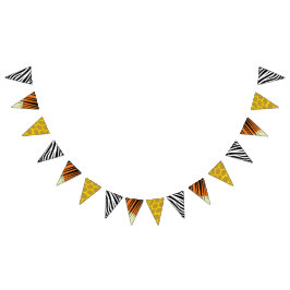 Vild 1 Cute Safari 1:a födelsedag Party tema Vimplar