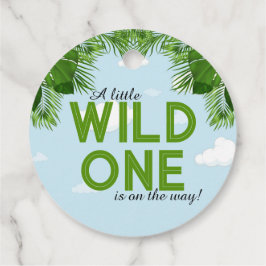 Vild 1-favorittagg för Safari Jungle Baby Shower Gåvor Etiketter