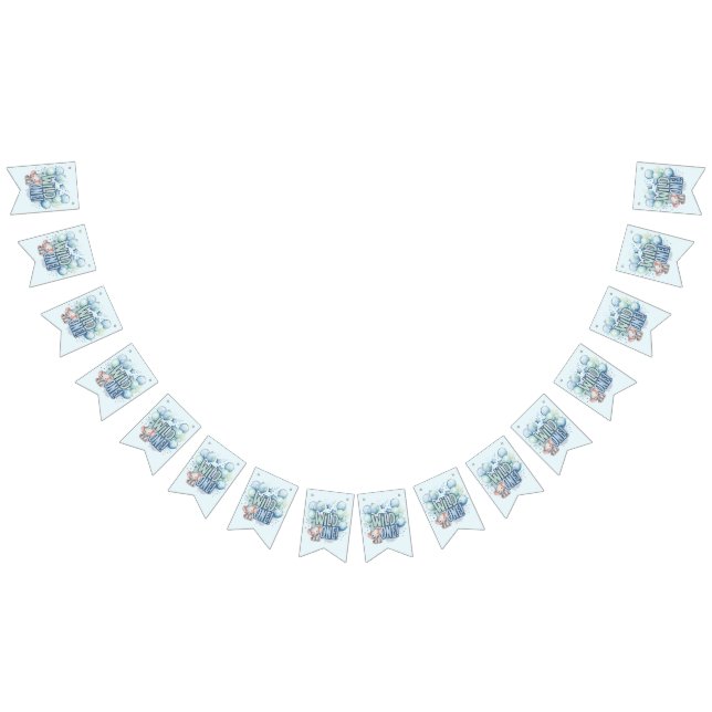 Vild 1: Födelsedag vattenfärg Vimplar (Alla)