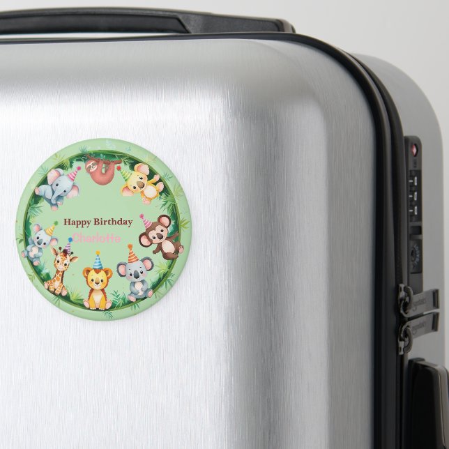 Vild 1 Födelsedagsfest för bataljon Boy-djur Magnet (In Situ (Luggage))