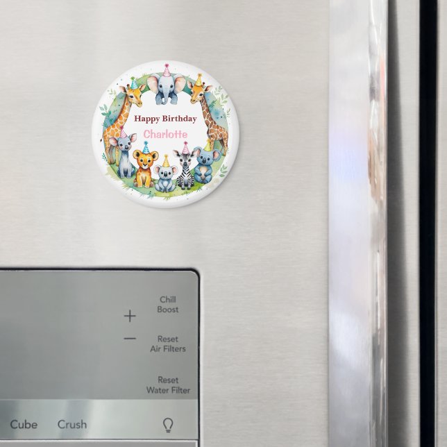Vild 1 Födelsedagsfest för bataljon Boy-djur Magnet (In Situ (Fridge))