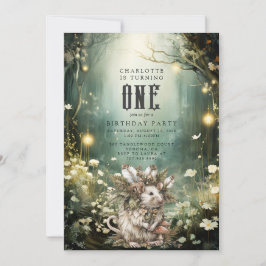 Vild 1 Förändrad skogsmussa 1:a födelsedag Inbjudningar