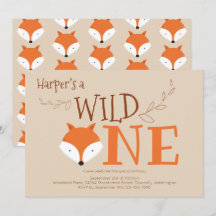 Vild 1 Fox Animal First Birthday Call