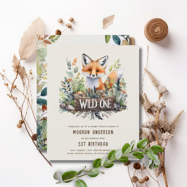 Vild 1 Fox Baby Woodland Animals 1:a födelsedagen