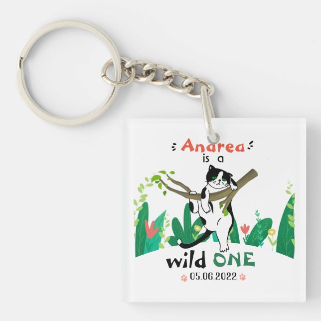 Vild 1 Greenery Safari Kattunge 1:a födelsedag (Framsidan)