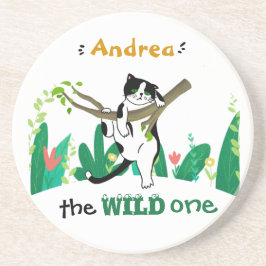 Vild 1 Greenery Safari Kattunge Barns födelsedag Underlägg