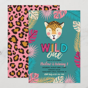 Vild 1-inbjudan Leopardinbjudan Inbjudningar