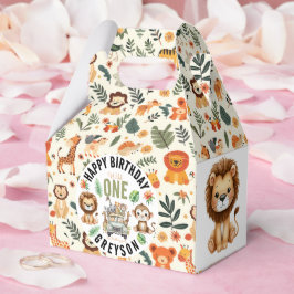 Vild 1 Jungle Äventyr 1:a födelsedagen Presentaskar