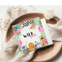 Vild 1 Jungle Girls Birthday Napkin