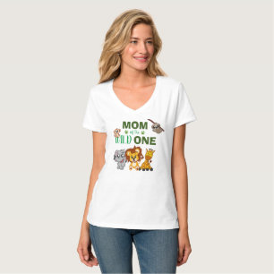 Vild 1 Jungle Safari 1:a födelsedagen Mamma T Shirt