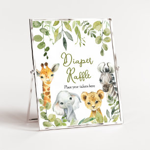 Vild 1 Jungle Safari Diaper Raffle Poster