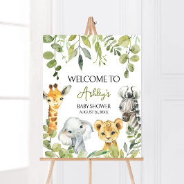 Vild 1 Jungle Safari Välkommen Poster