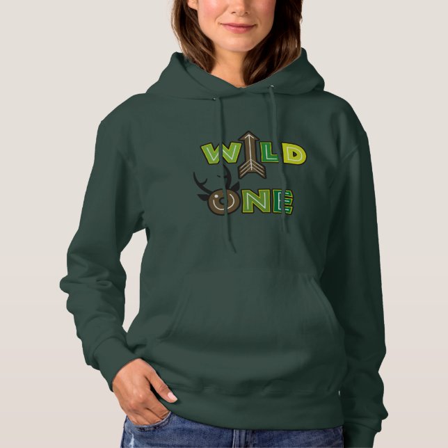 Vild 1 Kvinnors hoodie-design Tröja (Framsida)
