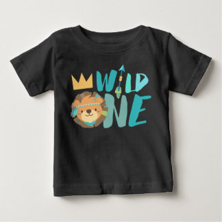 Vild 1 Lejon och pil | Boho | Ett år gammalt Tee Shirt
