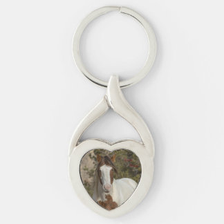 Vild 1-nyckelkedja twisted heart silverfärgad nyckelring