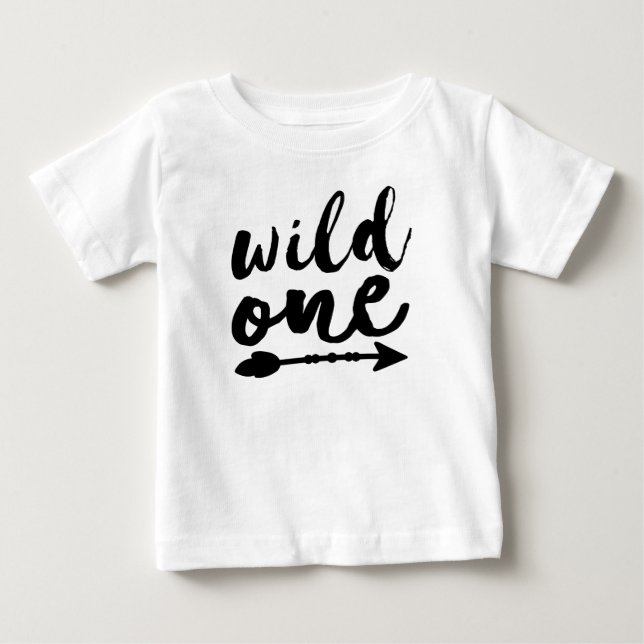 Vild 1 och pilsvart | Boho | Ett år gammalt Tee (Framsida)
