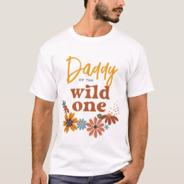 Vild 1-pappa | Wildblomma Birthday T Shirt