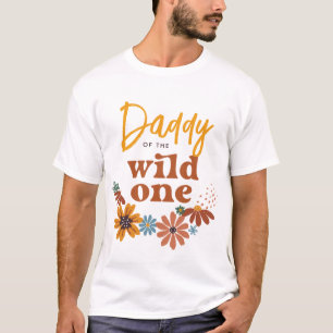 Vild 1-pappa Wildblomma Birthday T Shirt