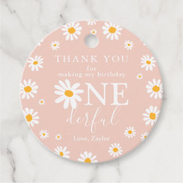 Vild 1 Party Boho Retro-Daisyn på födelsedagen Gåvor Etiketter