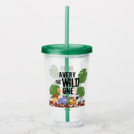 "Vild 1" Personligen Safari Animal Tumbler Take Away Mugg