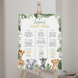 Vild 1 Safari 1:a födelsedagsskylt Poster