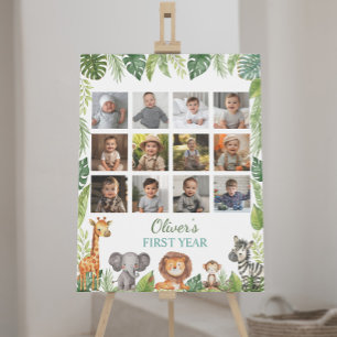 Vild 1 Safari 1:a födelsedagsskylt Poster