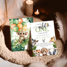 Vild 1 Safari Animal Jungle Baby Shower