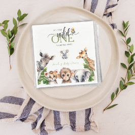 Vild 1 Safari Animal Jungle Baby Shower Pappersservett
