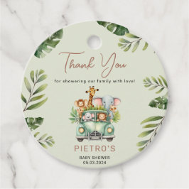 Vild 1 Safari Animals Boy Shower Gåvor Etiketter