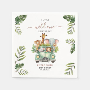 Vild 1 Safari Animals Boy Shower Pappersservett