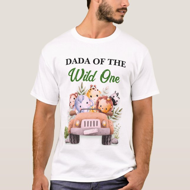 Vild 1 Safari Animals födelsedag T Shirt (Framsida)