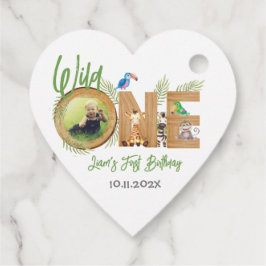 Vild 1 Safari Animals första födelseträd Gåvor Etiketter