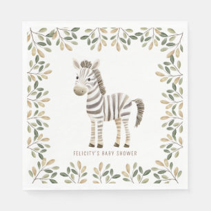 Vild 1 Safari Animals Neutralt Baby Shower Pappersservett