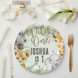 Vild 1 Safari Animals Pappra Tallrikar