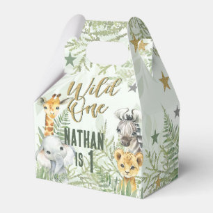 Vild 1 Safari Animals Party Boxes Presentaskar