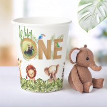 Vild 1 Safari Animals Wood Photo First Birthday