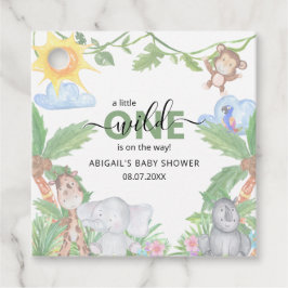 Vild 1 Safari Baby Shower Napkins Gåvor Etiketter