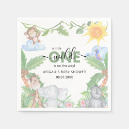 Vild 1 Safari Baby Shower Napkins Pappersservett