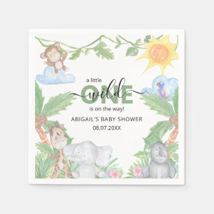 Vild 1 Safari Baby Shower Napkins Pappersservett