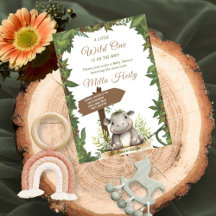 Vild 1 Safari Cute Baby Hippopotamus Baby Shower