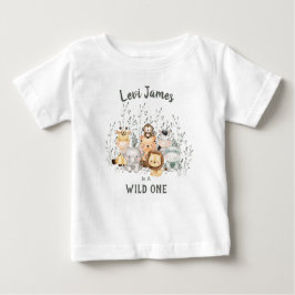 Vild 1 Safari-djur första födelsedag T Shirt