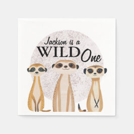 Vild 1 Safari första födelsedag Pappersservett
